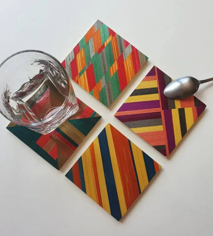 Représentation de la marqueterie de paille